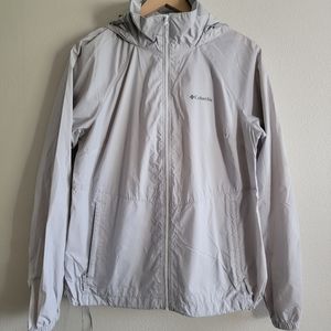 Columbia windbreaker, L, Light grey